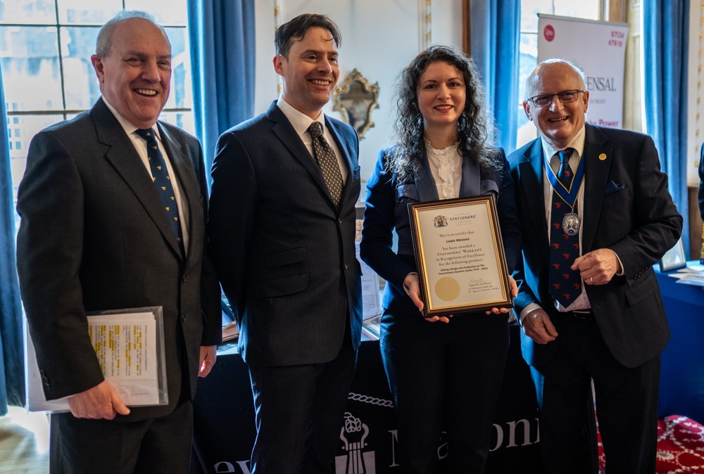 Lewis Masonic has been awarded the prestigious Stationers’ Company Warrant for its Commemorative Tercentenary Volume