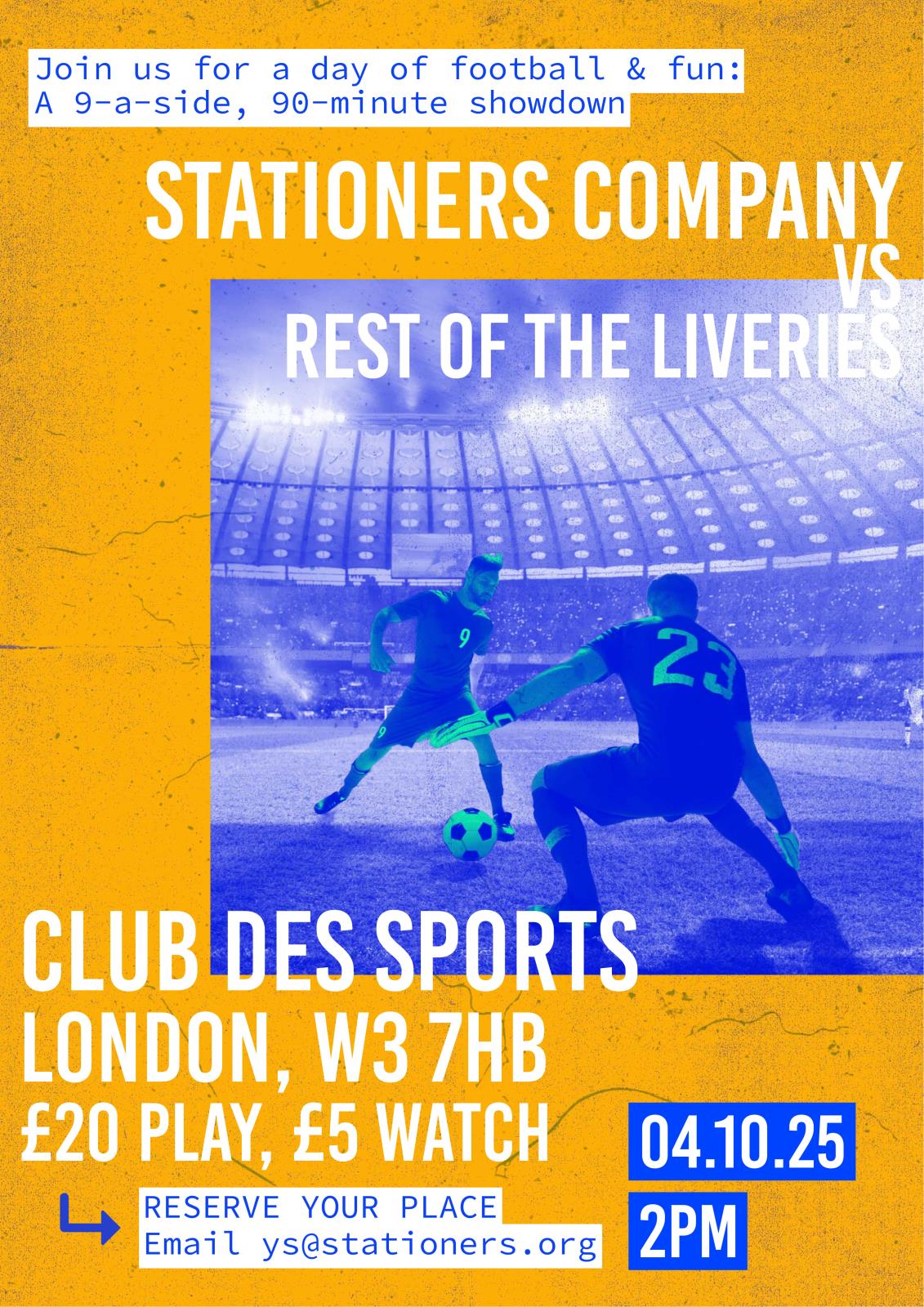 Young Stationers: Stationers vs Leathersellers Football Match